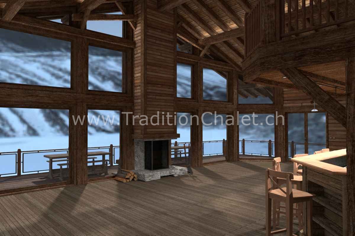 Tradition Chalet – Crans-Montana – Valais – Suisse – Chalet à vendre – Les Fermes de la Delege Chalet D- no 05